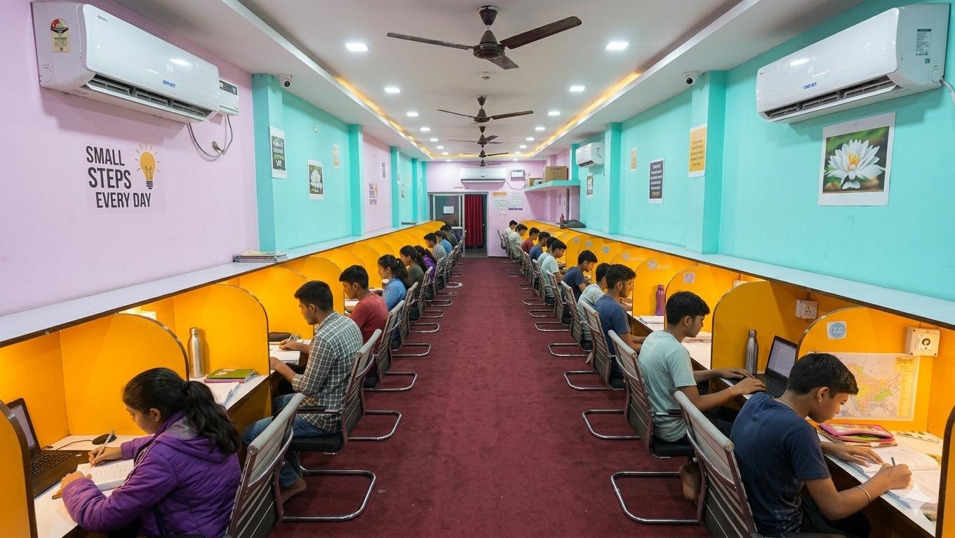 Main interior view of Maa Sharda Library Center
